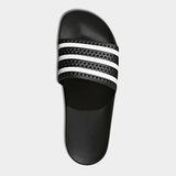 ADIDAS ORIGINALS ADILETTE BLACK/WHITE SLIDES