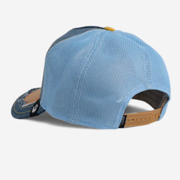 SILKY GOAT DISTRESSED TRUCKER - DENIM / STONE