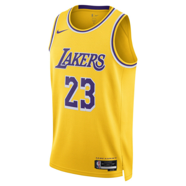 Nike Nba La Lakers Lebron James #23 Icon Edition 2022/23 Swingman Jersey Amarillo