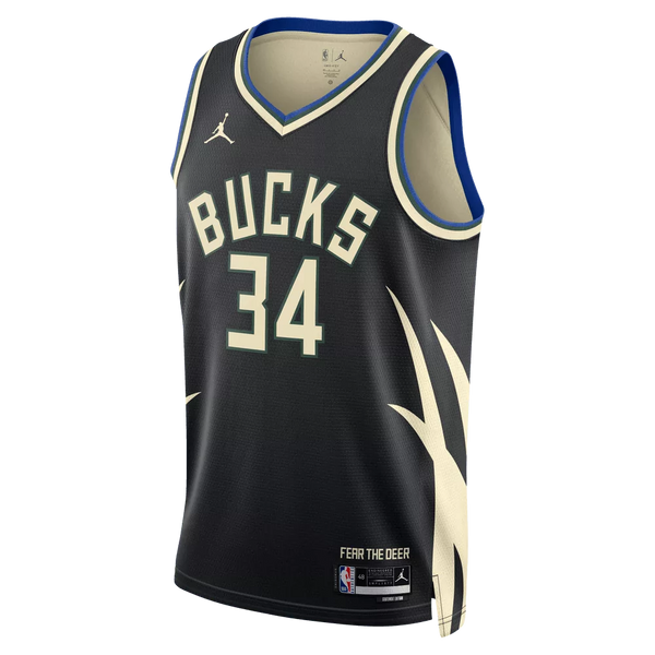 Jordan Nba Milwaukee Bucks Giannis Antetokounmpo #34 2022/23 Statement Edition Swingman Jersey