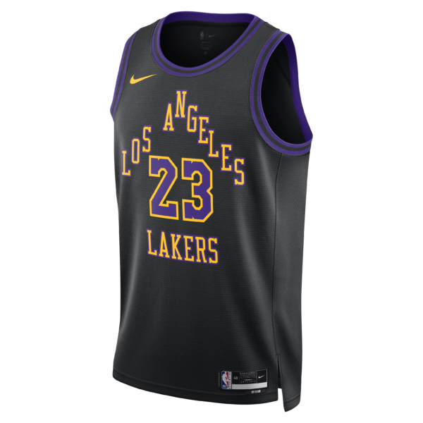 Nike Nba La Lakers Lebron James #23 City Edition 2023 Swingman Jersey Black